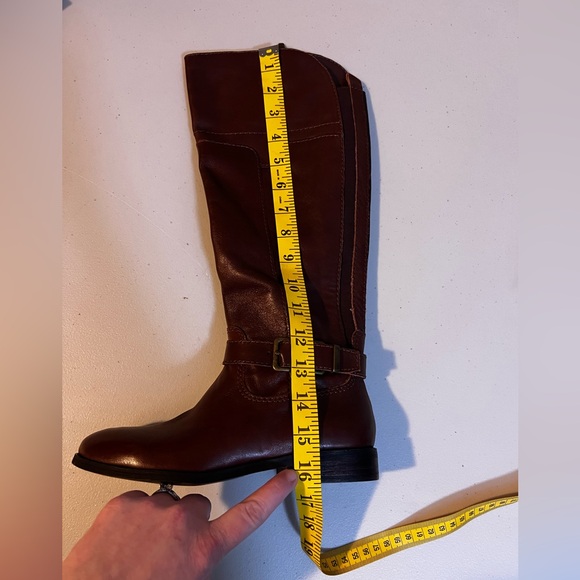 🆕 Marc Fisher Brown Leather Heeled Boots - Picture 12 of 12